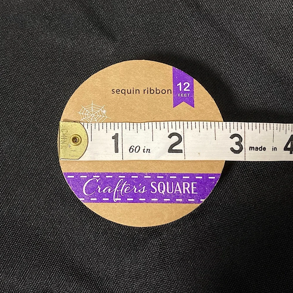 💫 Crafter’s Square Purple Sequin Ribbon 0.25” x 144”